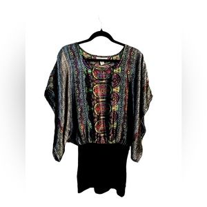 Multi color flowing mini dress